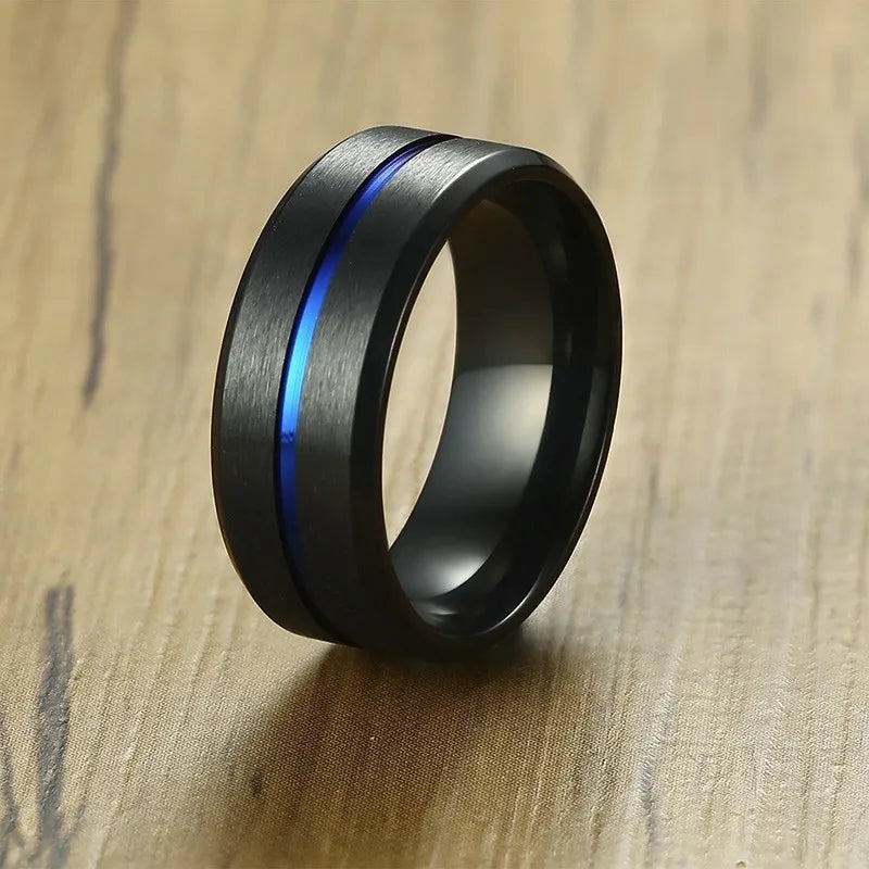 Black Ring Blue Middle